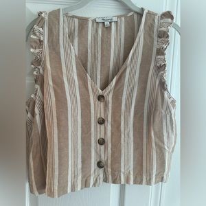 Madewell button crop tank